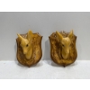 Chalk Deer, Doe Head Mounts