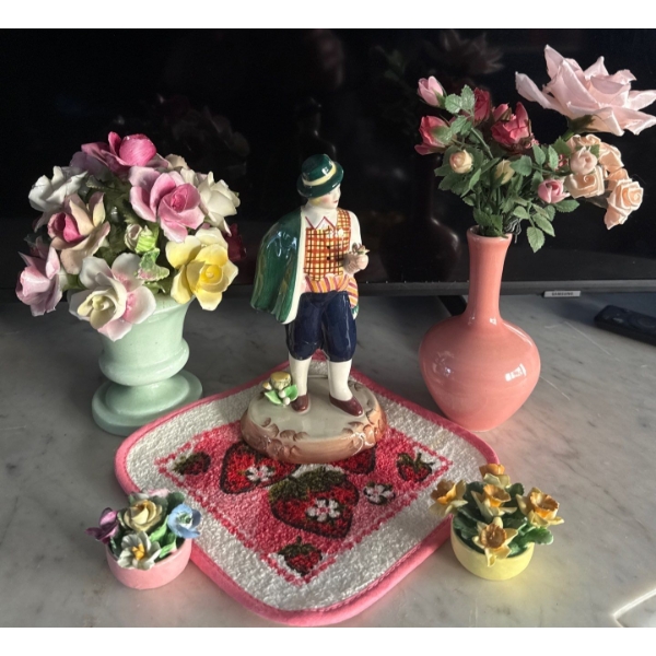 Vintage Porcelain & Ceramic Figurines & Vases 10"Tall