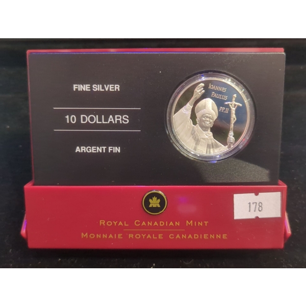 RCM 2005 Pope John Paul II Commemorative Silver 99.99 Coin 25.17g