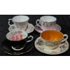 Image 1 : Four Assorted Bone China Cups and Saucers