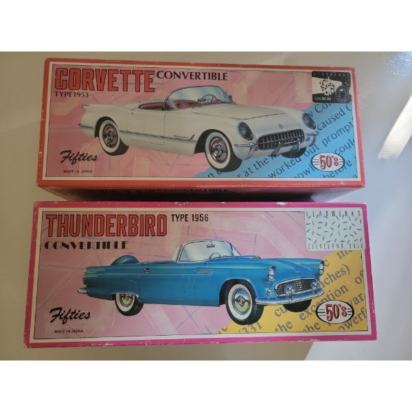 New Vintage Model Cars - 1953 Chevy Corvette 1955 FORD Thunderbird Convertible