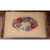Image 3 : Handmade Needle Point Embroidered Sewing Stool 24"x 19"x 21"tall