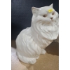 Image 2 : White Ceramic Cats w/ Gold Eyes 9" Base, 14.5 T and 16 W, 10 T
