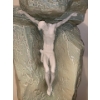 Image 5 : Lladro Porcelain 'Jesus The Rock 866' 17T w/ Walnut Pedestal 