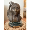 Charles M Russel  -Sleeping Thunder Bonze On Marble Base 11T