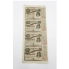 Image 1 : Rare, Authentic, Uncut Sheet Of Four 1870s State Of Louisiana $5 "Baby Bonds". 