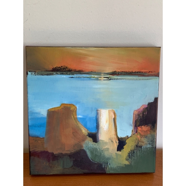 Lauri Ansell Lakeside Oil On Board  12 x 12