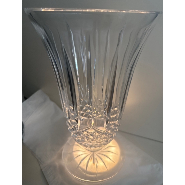 Waterford Crystal Lismore Pattern Footed Vase - 12"Tall