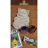 Image 5 : Miscellaneous Items: Board Game, Poker Chips, Garden Sculpture, and Mugs