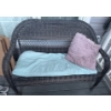 Image 2 : 2 Well Loved Canvas Breton All Weather Wicker Outdoor Patio Loveseats