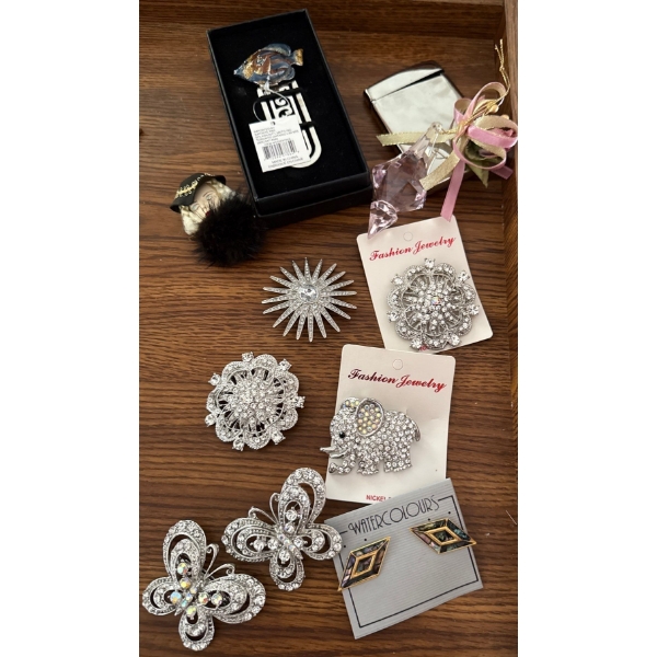 Iced Out Broach Collection - Crystals Mother Of Pearl & More