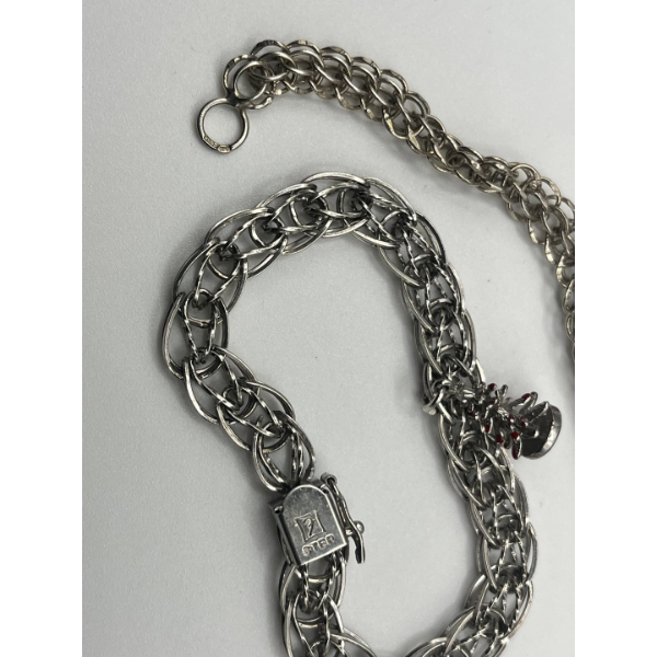2 Retro Sterling Silver Bracelets Mark 925 Totaling 22.28g
