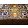 Image 2 : Decorative Bar Collection - Stained Glass Lager Sign w/ Bartender Painting 39x22 & More 