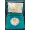 Image 1 :  2002 Royal Canadian Mint 50 Cent Golden Tulip Sterling Silver With 22K Gold Plating Coin