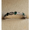 Image 3 : 10K Eternity Ring Alternating Emerald And Diamond Stones In A White Gold Setting 1.50g