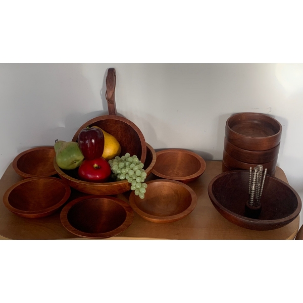 Hand Carved Salad Set - Made In CANADA