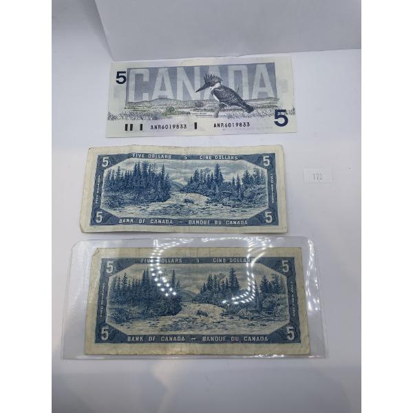  $5 Canadian Banknotes