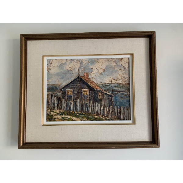 Lovely 'Fishermans Shack' Painting By: Norbert Collins - 25.5x21.5 