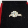 Image 1 : 2ct Round Moissanite with 26 Round Cubic Zirconia Set in 925 Silver Ring - Size 6.5