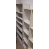 Image 2 : White MDF Utility Bookcases 24 w 9 d 59 1/2 h. Cubby 16 w 9 d 55 h. Wide Bookcase 36 1/2 w 11 d 55 h
