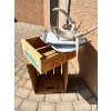 Image 1 : Vintage Fruit Crate And Milk Crate with 2 enamel dishes and Deer sheds