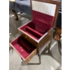 Image 3 : Antique Hardwood Side Table and Silverware Storage 17Wx13Dx28H
