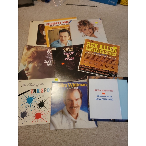 Vinyl Records Collection - Reba Rex Allen Ink Spot & More