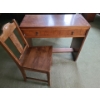 Small Wooden Desk with 1 Drawer 35 L, 29 T, 15 W also Includes Chair