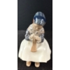 Image 1 : Royal Copenhagen Porcelain Girl Working Figurine 6T