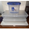Image 1 : 3 Under The Bed Storage Totes w/ A Travel Case For Filing Folders & More