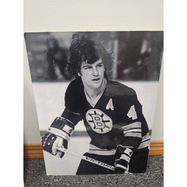 Boston Bruins Themed Vintage Photos and Autographed Print