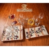Image 3 : Glassware with Olive Motif Ceramic Platters