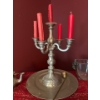 Image 2 : Pewter Collection Incl. Lovely Solid Candelabra, Morocco Teapot, Candles, Candle Holder, Thick Vase