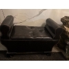 Image 1 : Vintage Leather Rolled Arm Bench