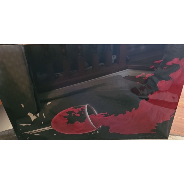 Tipsy-2 by Chris De Rubeis Abstract Sensualism Mixed Media on Metal 36 w 24 h