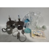 Image 1 : Metal Candlesticks 4.5 W, 9 T, Tallest Vase 5" Diameter Top, 10 T, Metal Teapot 6.5 T and More! 