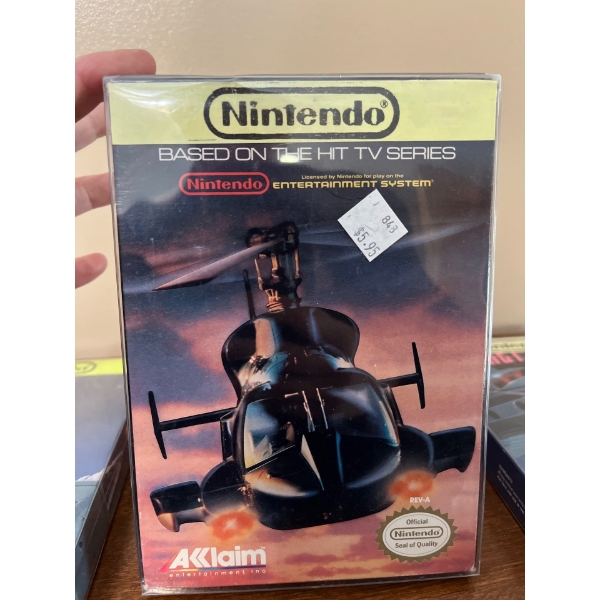 Vintage Original Nintendo Entertainment System (NES) game "Airwolf ."