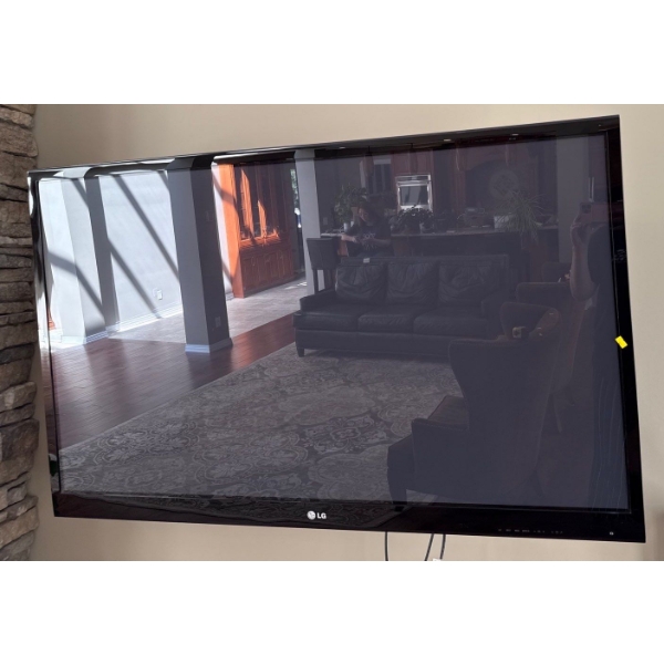 Large LG Plasma Television Model No. 60PK550-UD, 54In Wide 