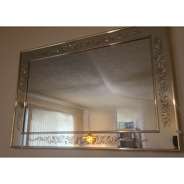 Mirror w/ Etched Design 36 X 24 
