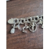 Image 3 : Sterling Silver Charm Bracelet w/ Stamped 925 Assorted Charms 73.96g 8.5L