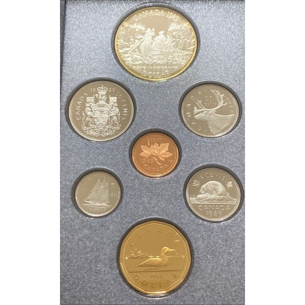 1989 Canadian Proof Set- Explorers Canoeing 50% Silver 23.33 Grams