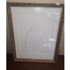 Image 1 : Pencil Drawing "Don't F* With This Chick"- Artist Illegible, 15.5 X 19.5 Framed Under Glass