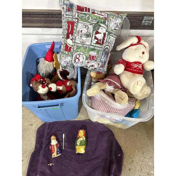 Stuffed Animals, Winter Holidays Decor, Holiday Nesting Doll, Euro Santa 