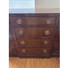 Image 2 : Antique Georgian Credenza - Mahogany Wood 6 Drawers 2 Cabinets 