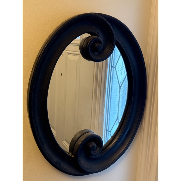Decorative Mirror (20T) w/ 2 Framed Prints By R. Kendrickson (16x12.5 Each) 