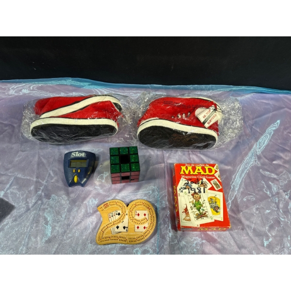 Board/Card Games and Hi-Top Slippers