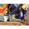 Image 3 : Beige Bin of Tools and Hardware Incl: Bolt Cutters, Cotter Pins, Wrench, Quick Clamp and More! (2nd)