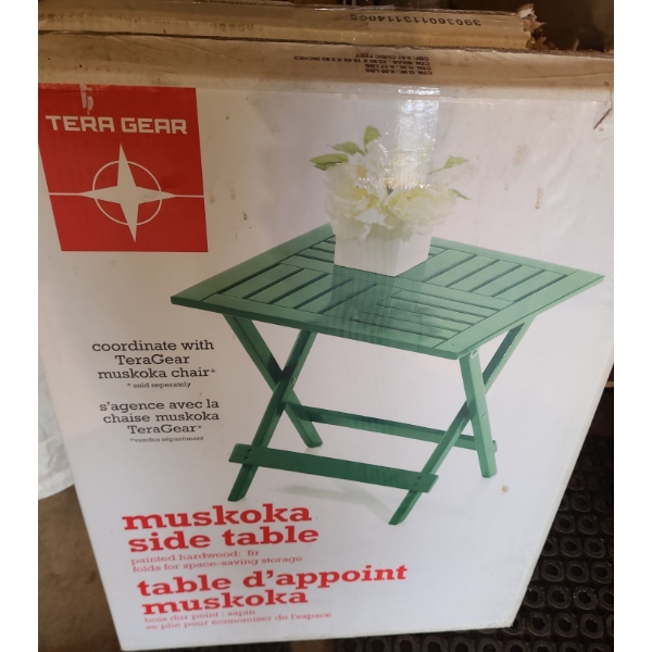Pair of Tera Gear Green Painted Hardwood Muskoka Side Tables 