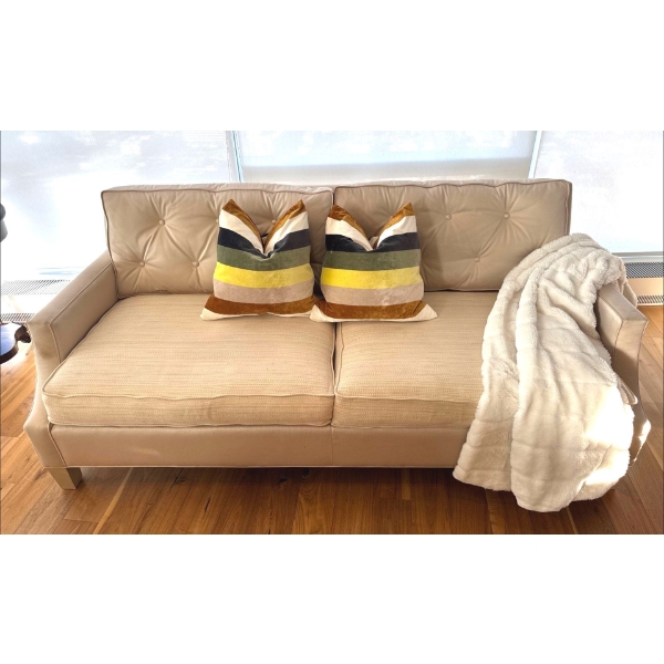Beautiful Barrymore 3 Seater Sofa w/ Decorative Pillows & More 77x32x32