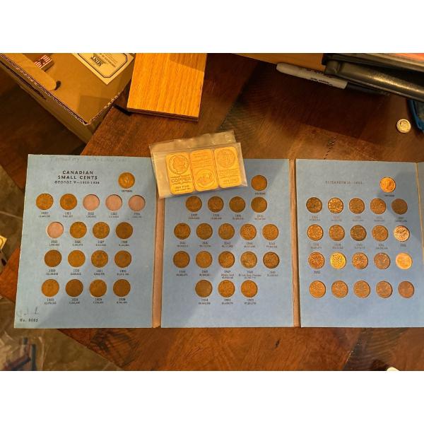 Canadian Small cents collection 1910-1972 With several key dates missing 1922,23,24,25
Also includes